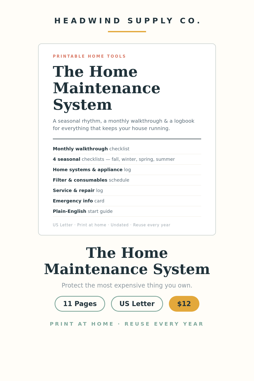 Home Maintenance System cover