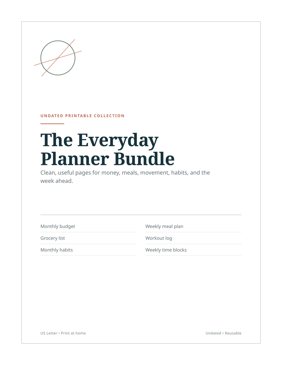 Everyday Planner Bundle cover
