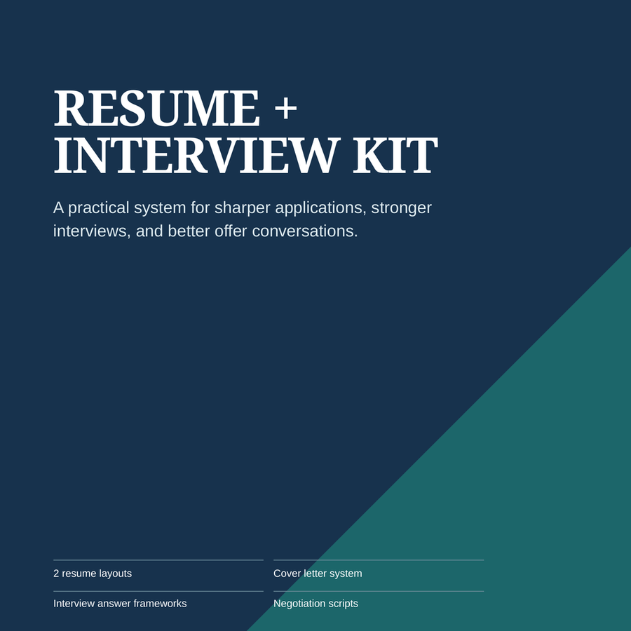 Resume + Interview Kit cover