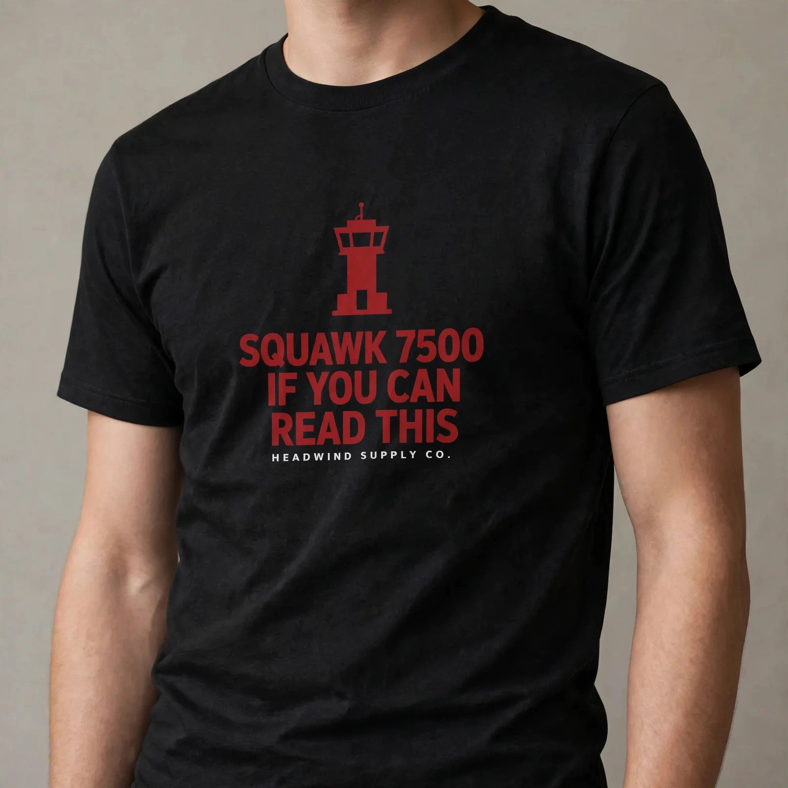 ATC tee worn on shift